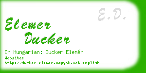 elemer ducker business card